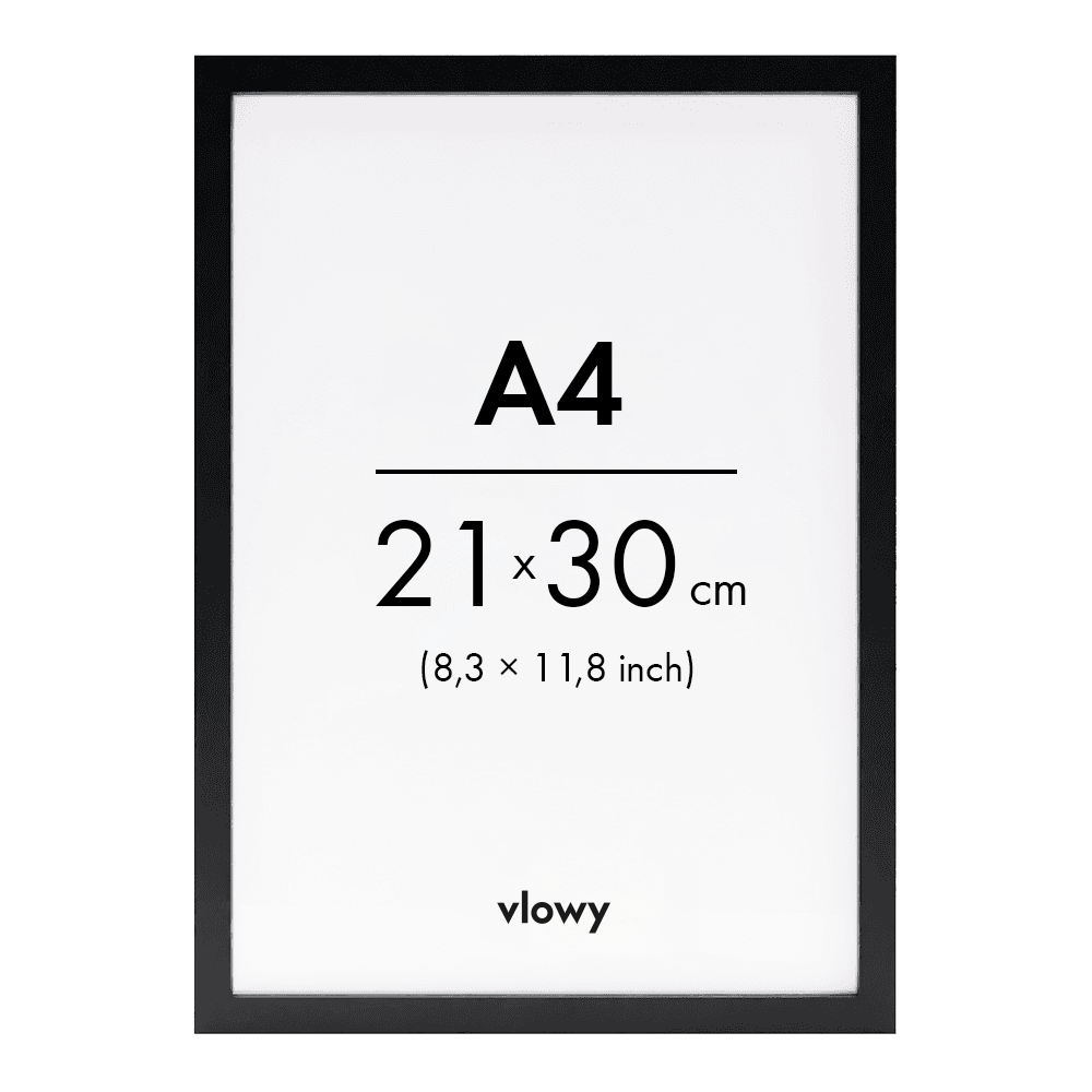 Black wooden frame 21x30 a4