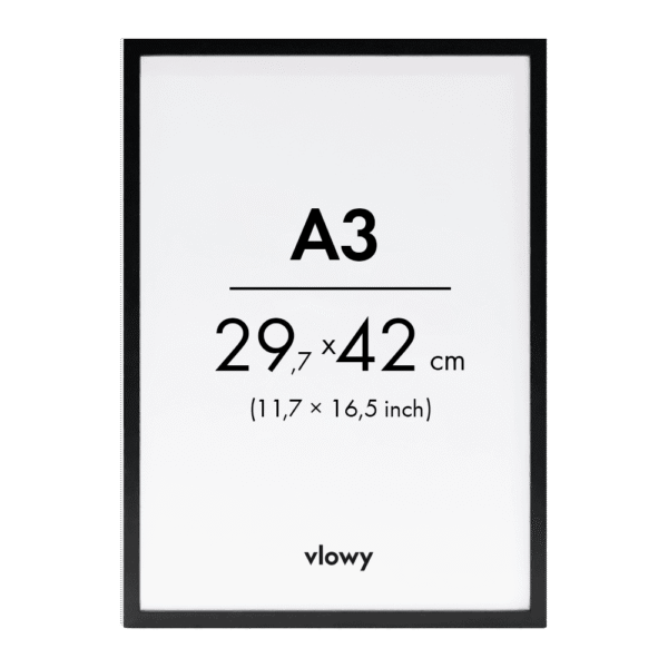 Black wooden frame 29,7×42cm a3