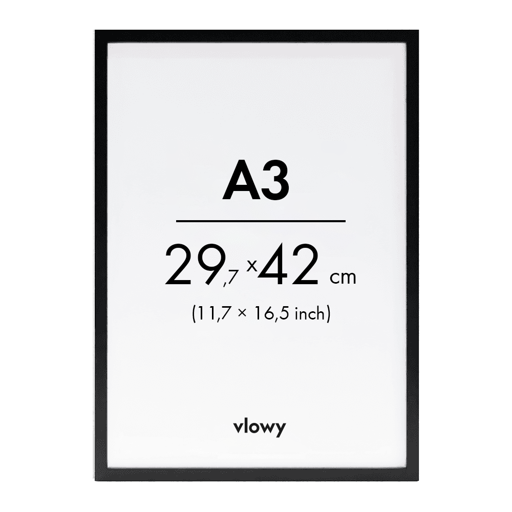 Black wooden frame 29,7×42cm a3