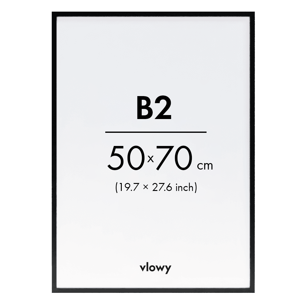 Black wooden frame 50x70 b2