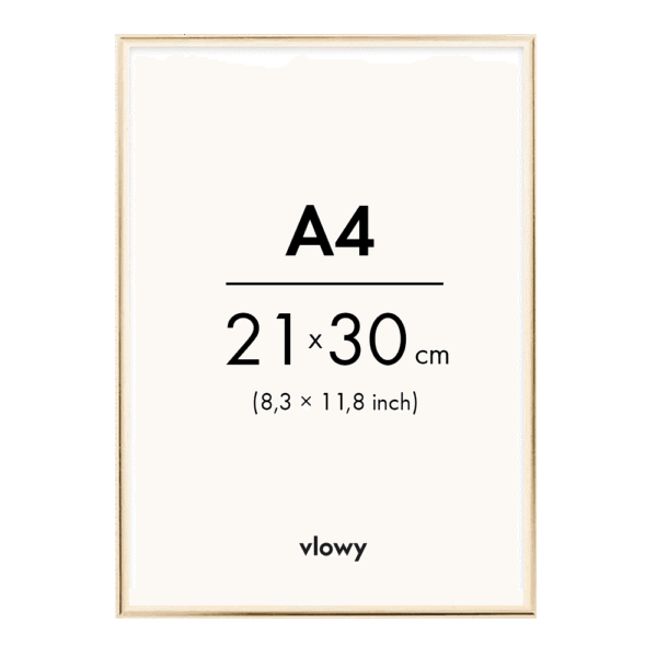 Gold metal frame 21x30 a4
