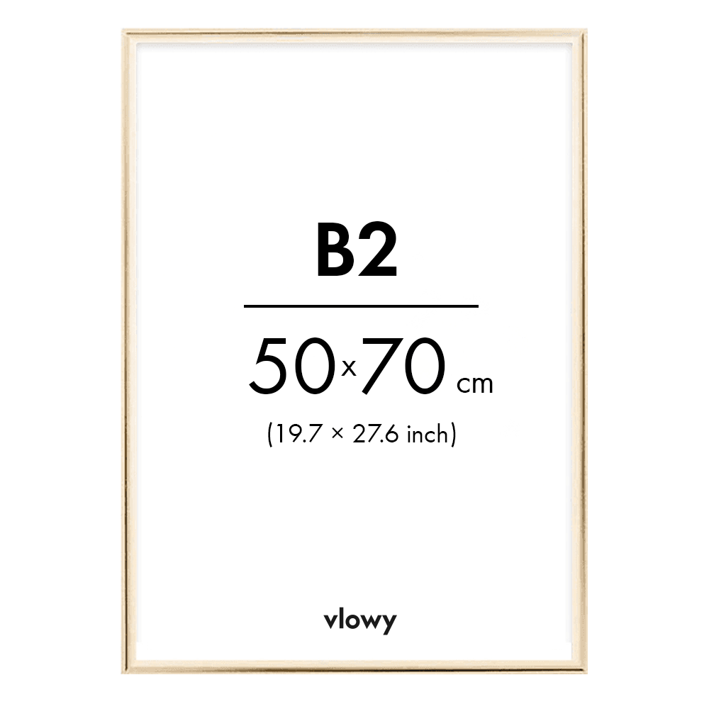 Gold metal frame 50x70 b2