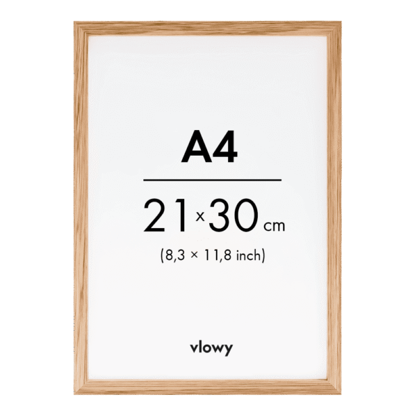 Oak wooden frame 21x30 a4