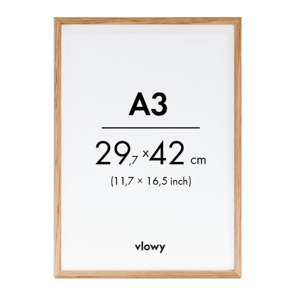 Oak wooden frame 29,7×42cm a3