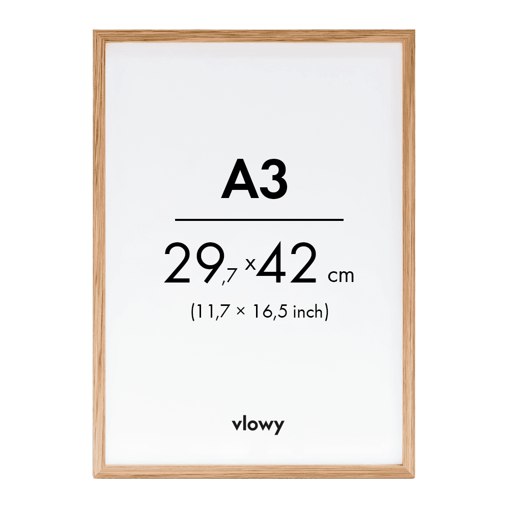 Oak wooden frame 29,7×42cm a3