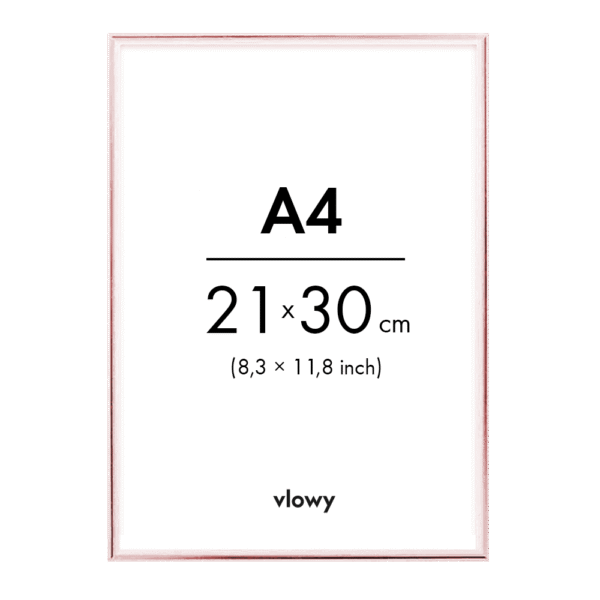 Rose metal frame 21x30 a4