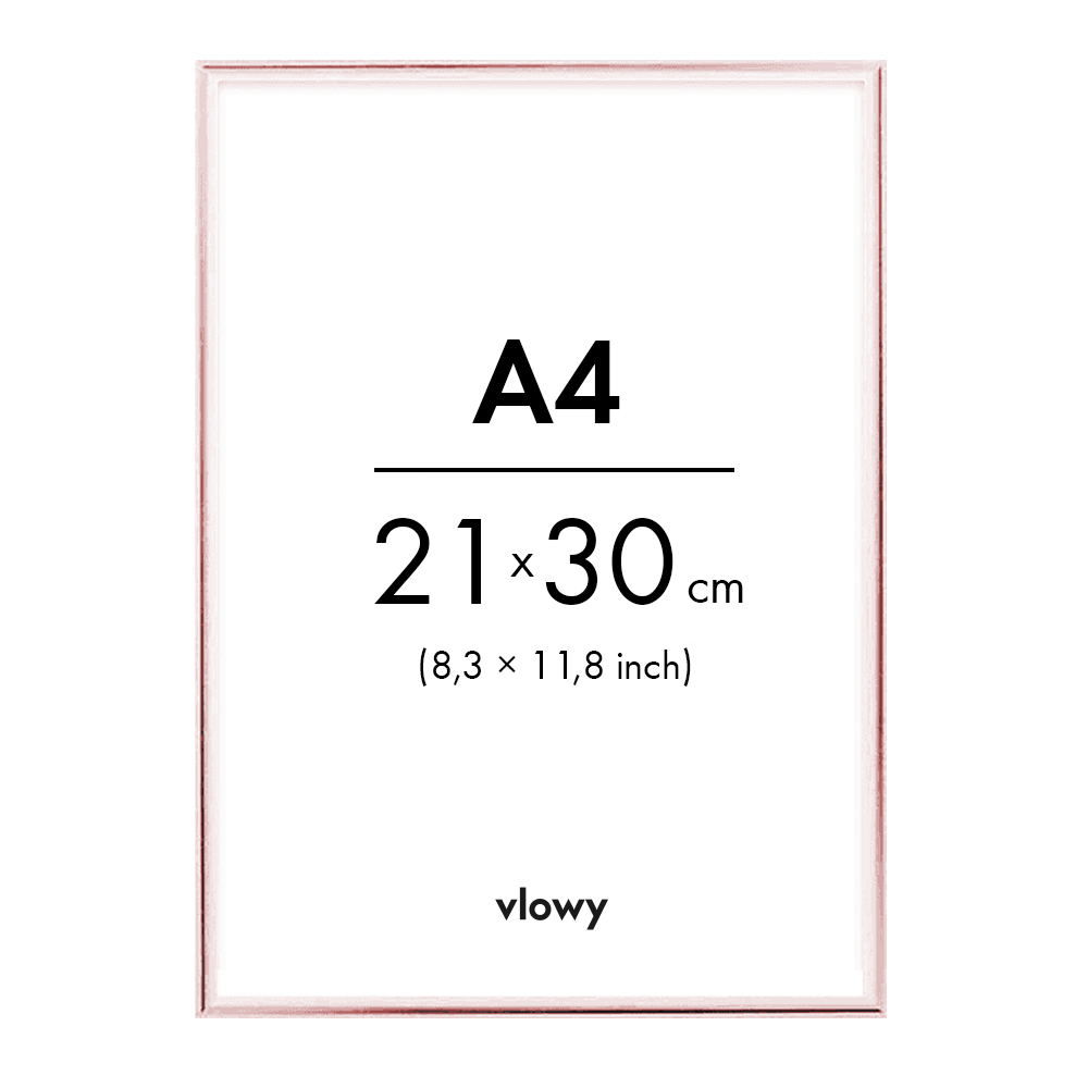 Rose metal frame 21x30 a4