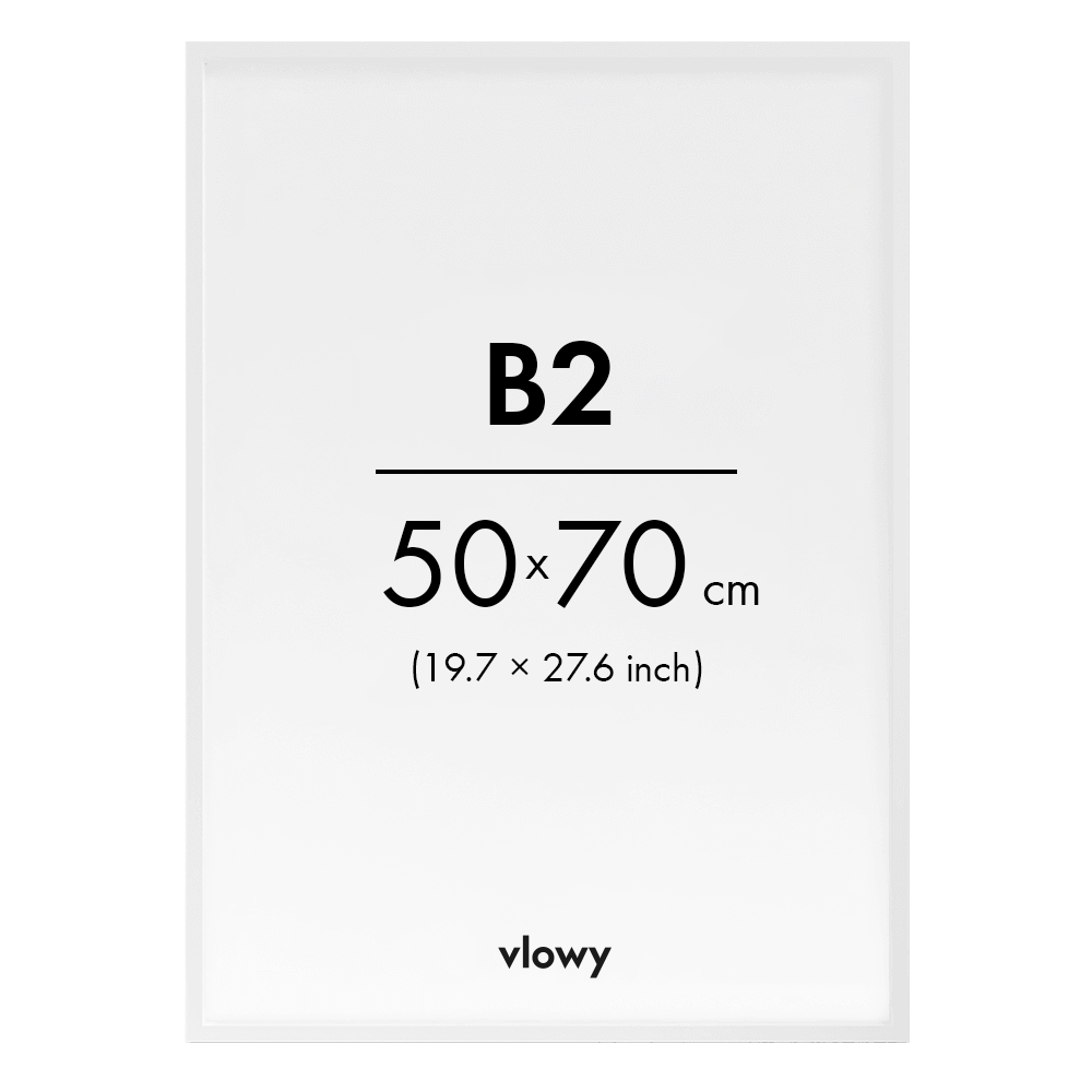 White wooden frame 50x70 b2