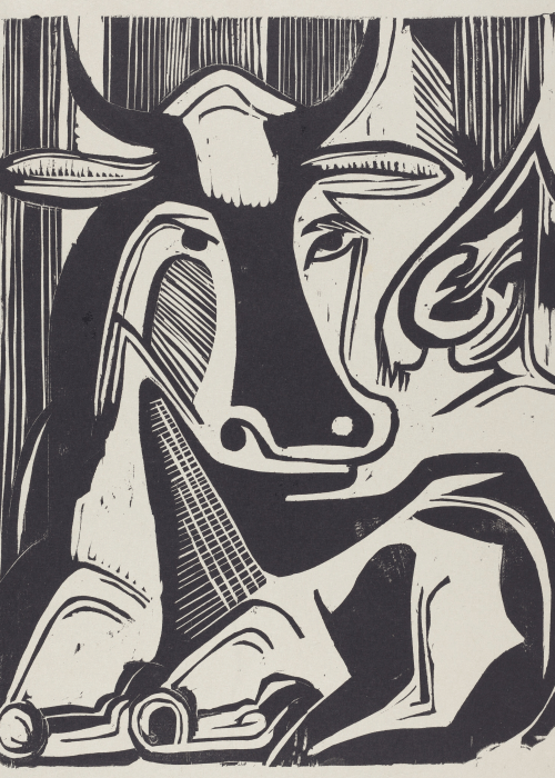 Ernst Ludwig Kirchner The Large Cow Lying Down (Grosse Liegende Kuh) poster