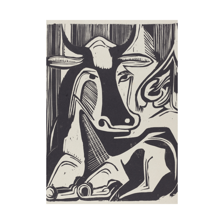 Ernst Ludwig Kirchner The Large Cow Lying Down (Grosse Liegende Kuh) poster
