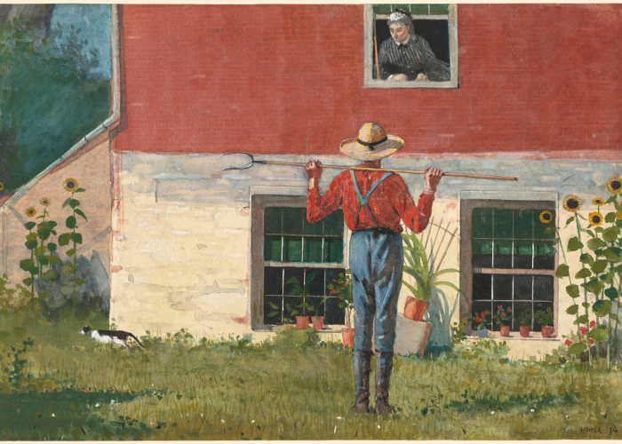 Winslow Homer In the Garden (Rustic Courtship) poster