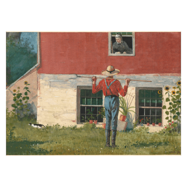 Winslow Homer In the Garden (Rustic Courtship) poster