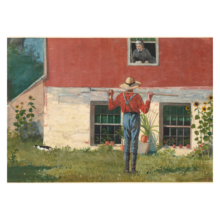 Winslow Homer In the Garden (Rustic Courtship) poster