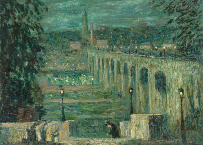 Ernest Lawson High Bridge at Night, New York City by Ernest Lawson poster