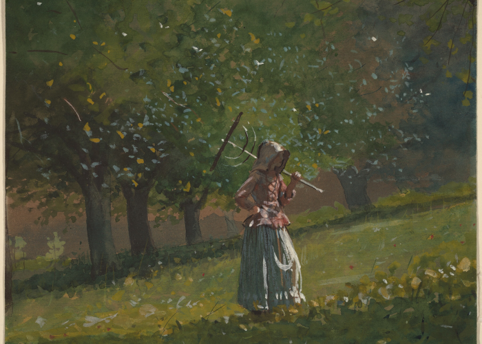 Winslow Homer Girl with Hay Rake poster