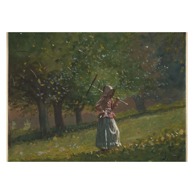 Winslow Homer Girl with Hay Rake poster