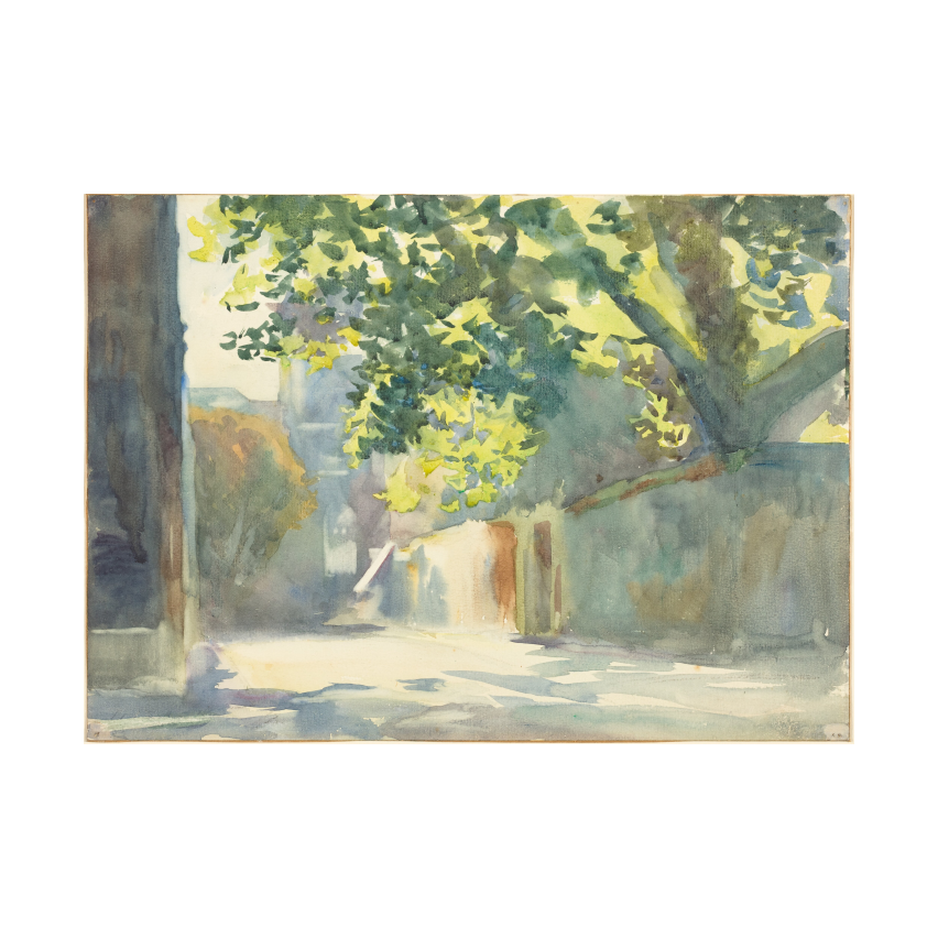 John Singer Sargent Sunlit Wall Under a Tree poster