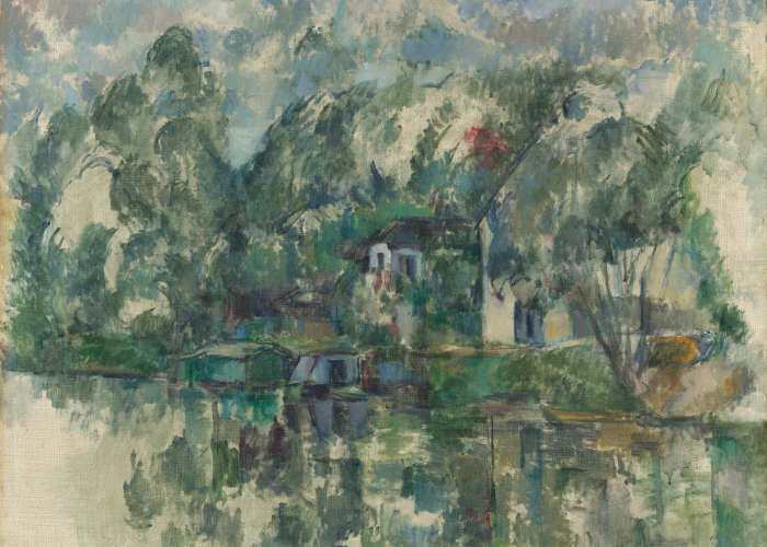 Paul Cezanne At the Water's Edge poster