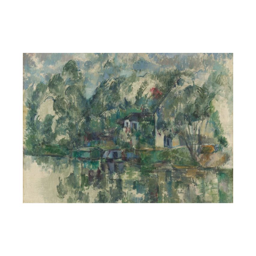 Paul Cezanne At the Water's Edge poster