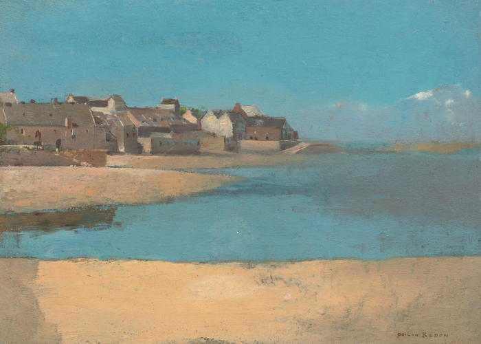 Odilon Redon Village by the Sea in Brittany poster
