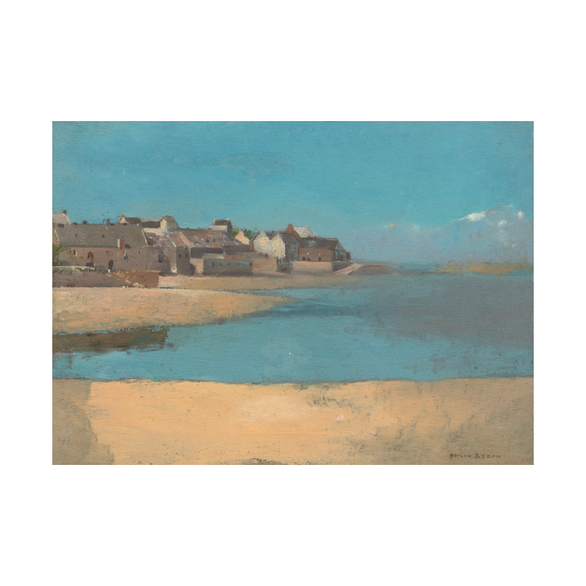 Odilon Redon Village by the Sea in Brittany poster