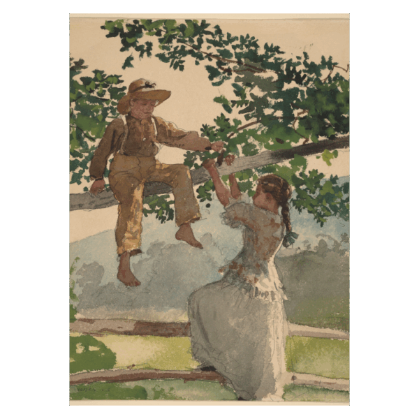 Winslow Homer On the Fence poster