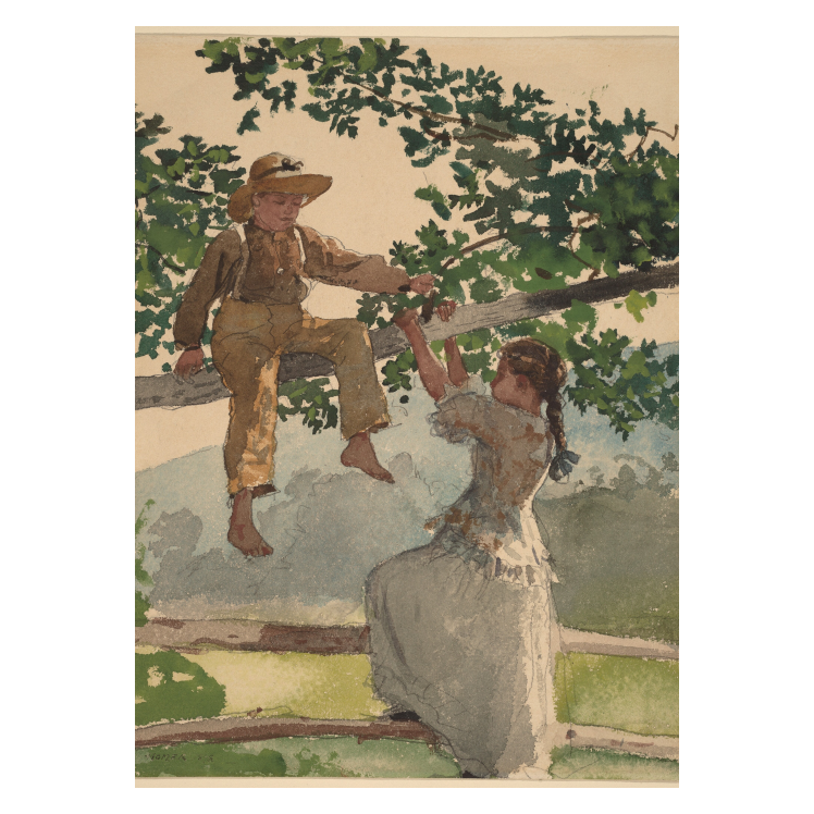 Winslow Homer On the Fence poster