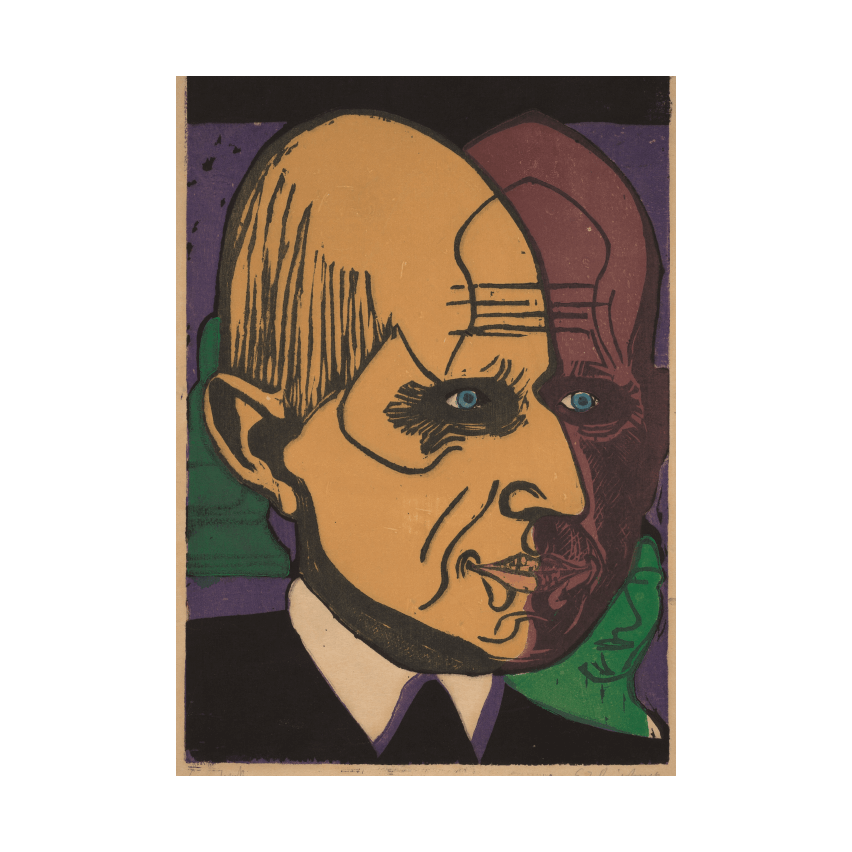 Ernst Ludwig Kirchner Head of Dr. Bauer poster