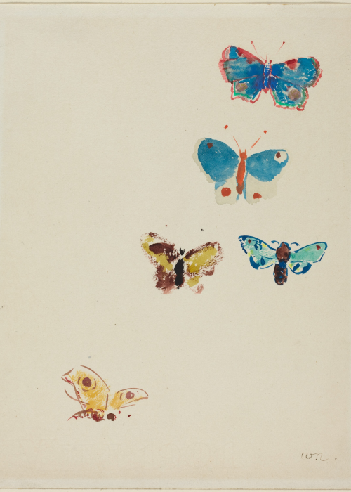 Odilon Redon Five Butterflies poster