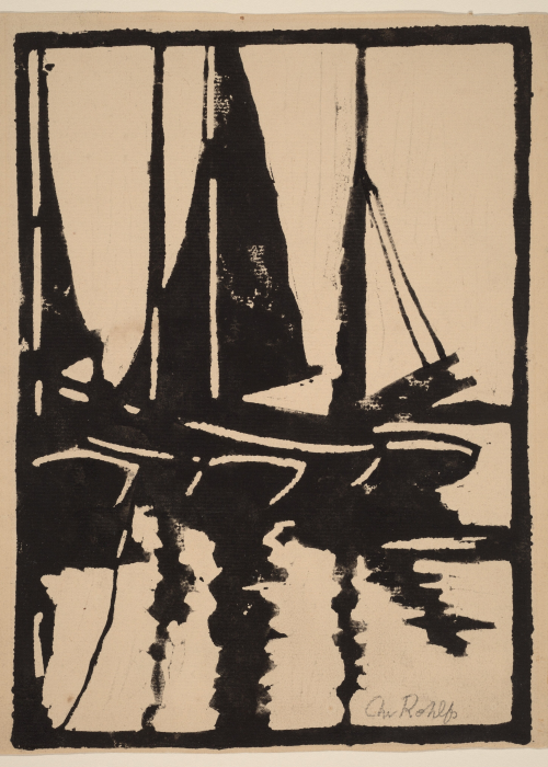 Christian Rohlfs Sailboats in the Harbor poster