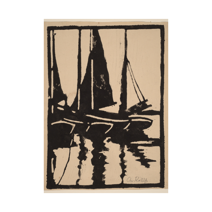 Christian Rohlfs Sailboats in the Harbor poster