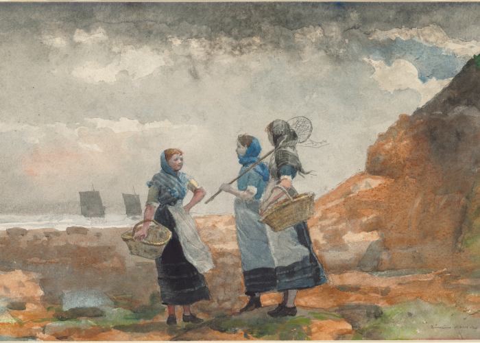 Winslow Homer Three Fisher Girls, Tynemouth poster
