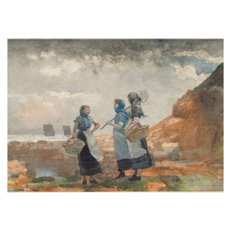 Winslow Homer Three Fisher Girls, Tynemouth poster