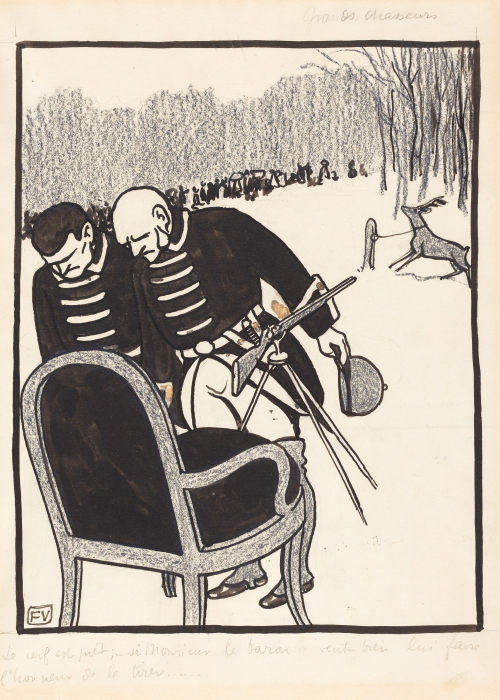 Félix Vallotton Grands Chasseurs--Le Cerf est prêt poster