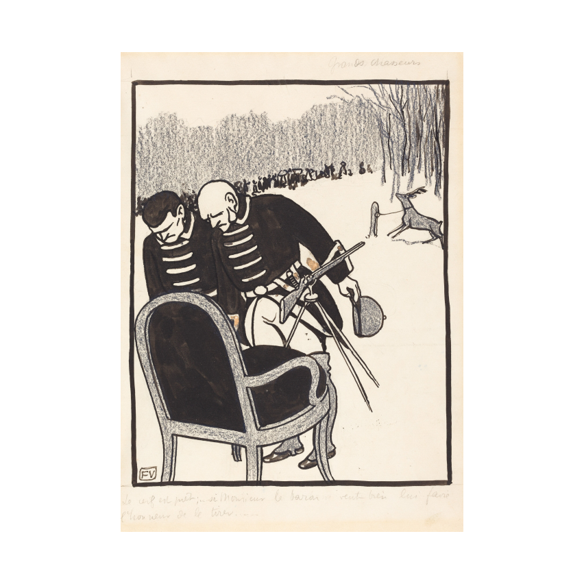 Félix Vallotton Grands Chasseurs--Le Cerf est prêt poster