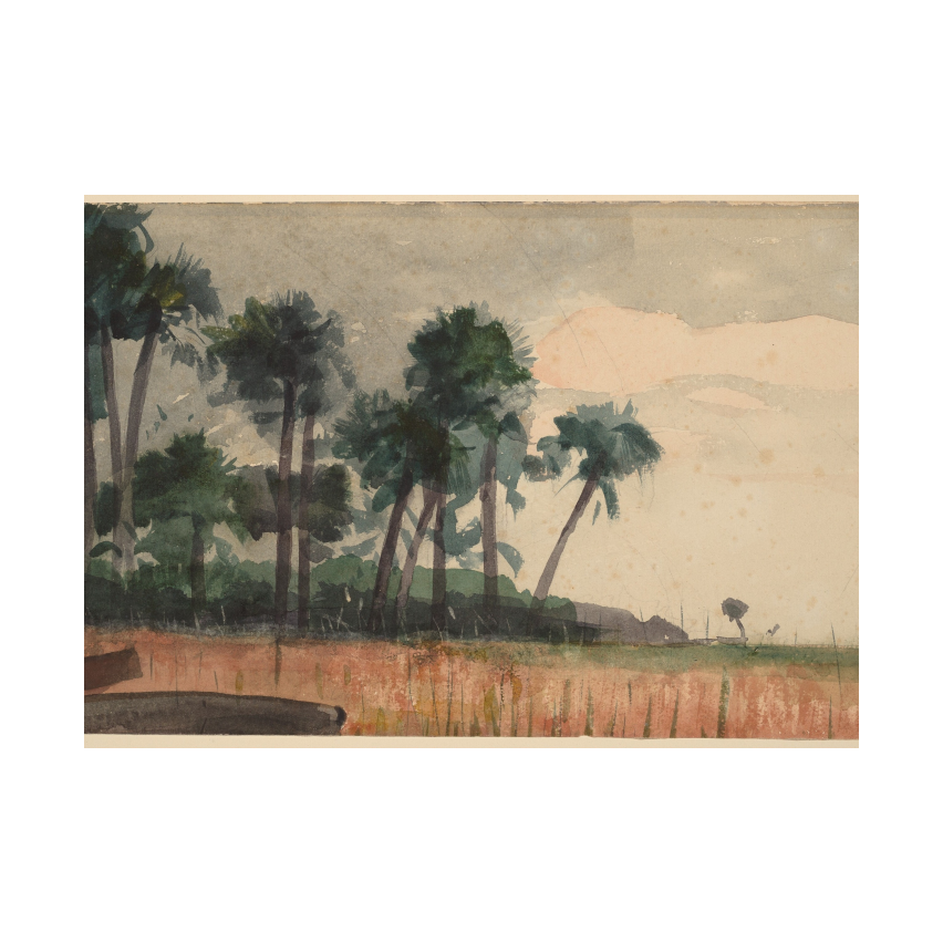 Winslow Homer Palm Trees, Red poster