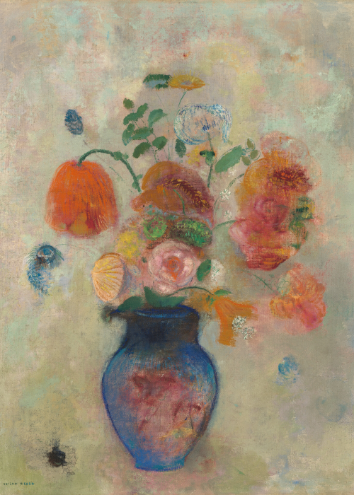 Odilon Redon Large Vase with Flowers poster