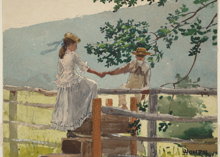 Winslow Homer On the Stile poster