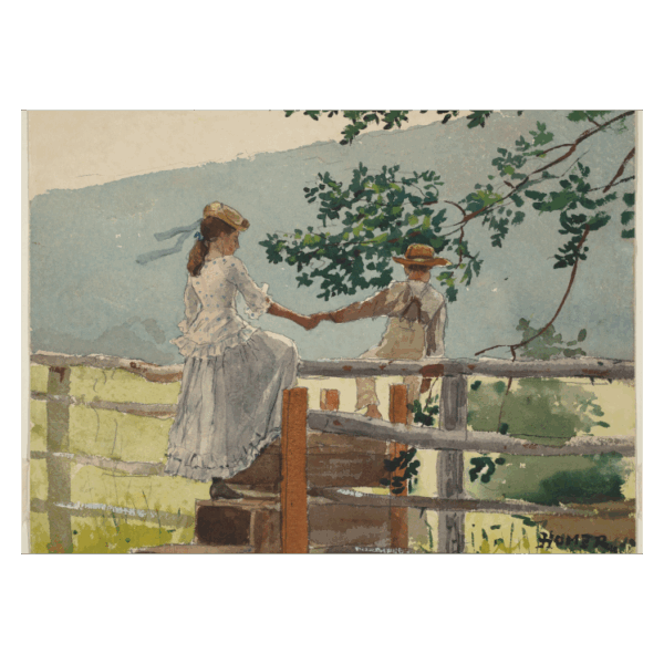 Winslow Homer On the Stile poster