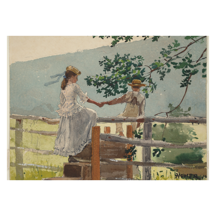 Winslow Homer On the Stile poster