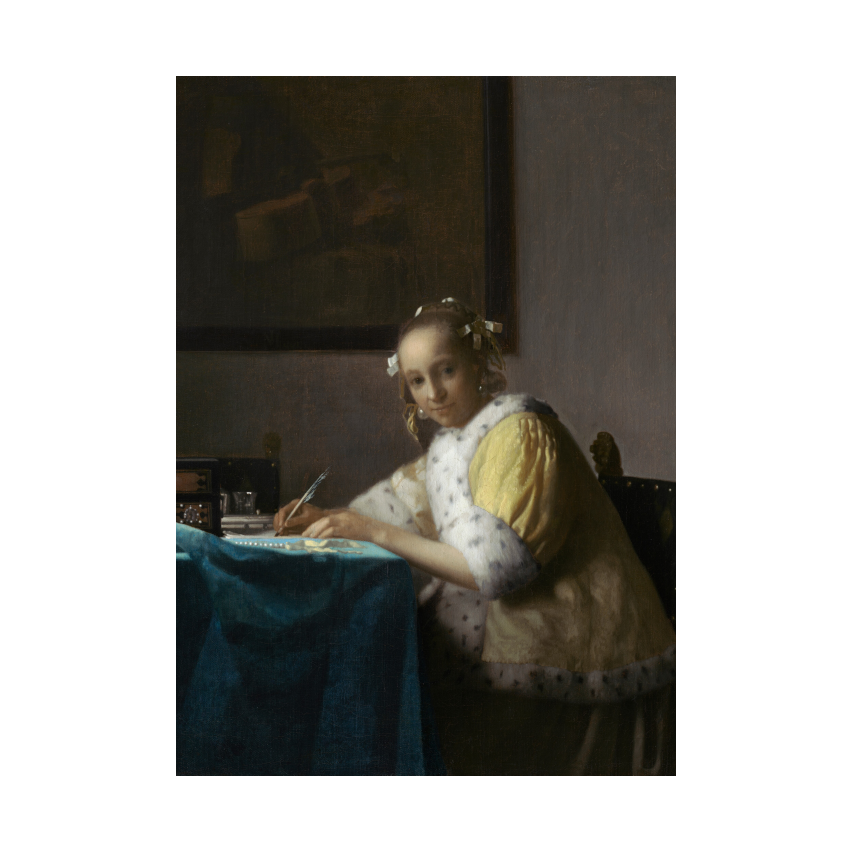 Johannes Vermeer A Lady Writing by Johannes Vermeer poster