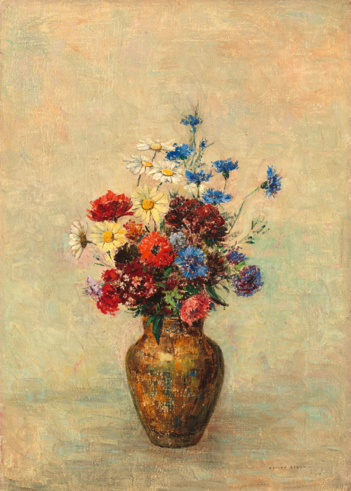 Odilon Redon Flowers in a Vase by Odilon Redon poster