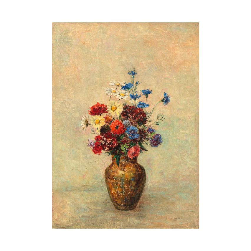 Odilon Redon Flowers in a Vase by Odilon Redon poster