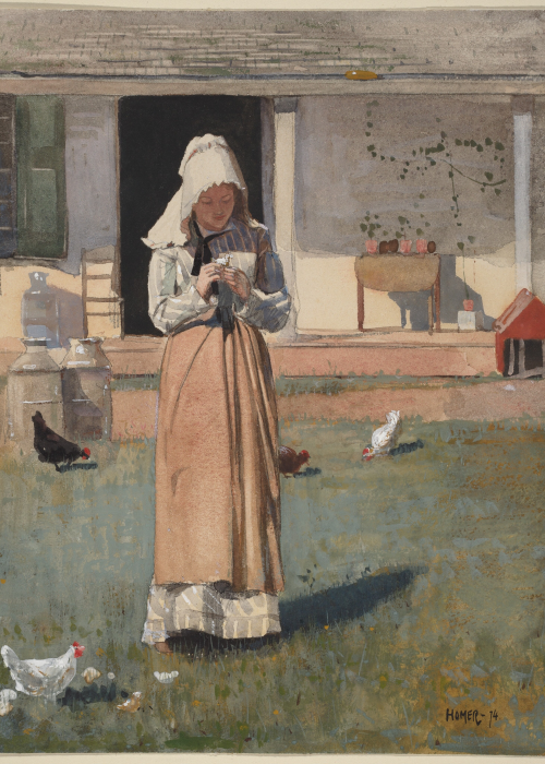 Winslow Homer A Sick Chicken poster