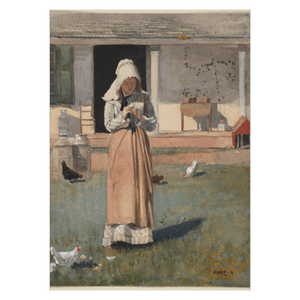Winslow Homer A Sick Chicken poster