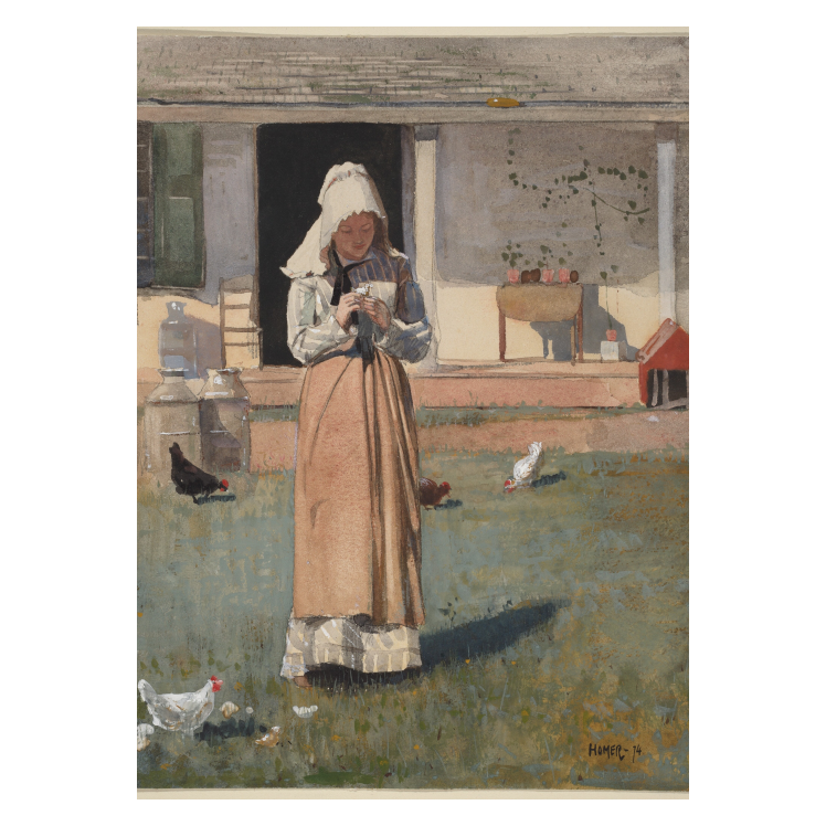 Winslow Homer A Sick Chicken poster