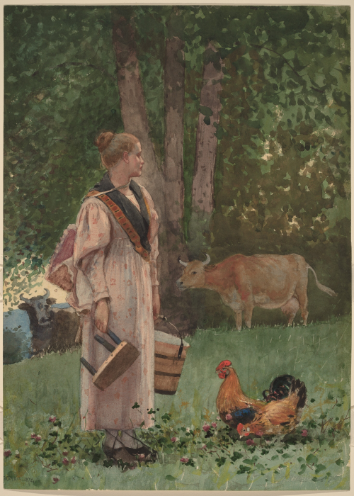 Winslow Homer The Milk Maid poster