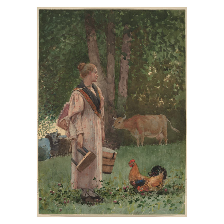 Winslow Homer The Milk Maid poster