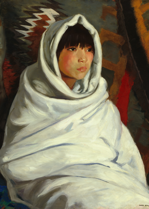 Robert Henri Indian Girl in White Blanket by Robert Henri poster