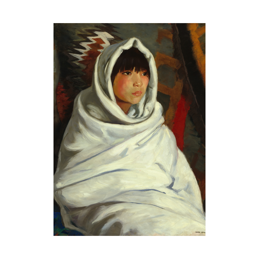 Robert Henri Indian Girl in White Blanket by Robert Henri poster